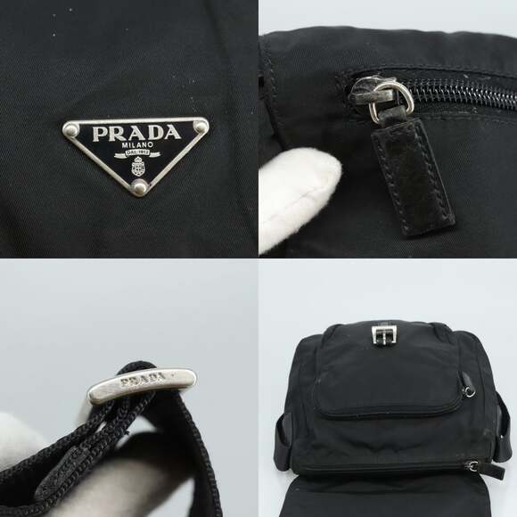PRADA Shoulder Bag Nylon Black - Picture 11 of 13